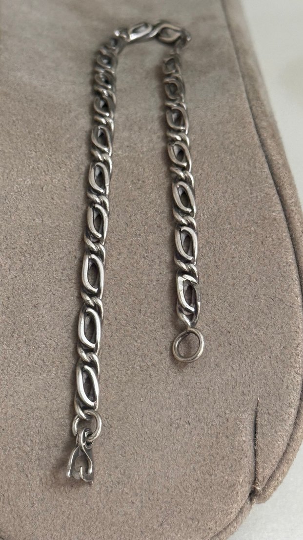 925 AYAR GÜMÜŞ BURGU EL YAPIMI BİLEKLİK - Görsel 2