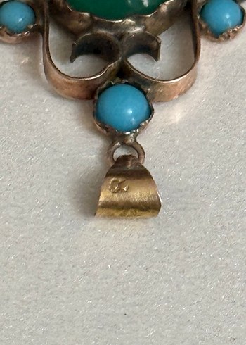 8 AYAR ALTIN YEŞİM FÜRÜZE TAŞ Lİ KOLYE - Görsel 4