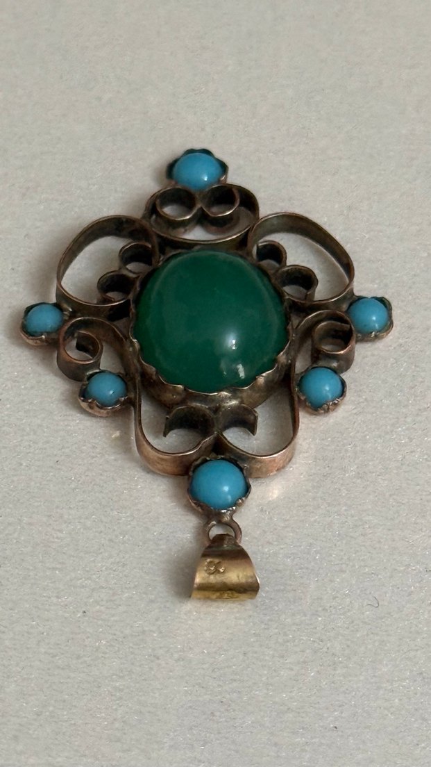 8 AYAR ALTIN YEŞİM FÜRÜZE TAŞ Lİ KOLYE - Görsel 3