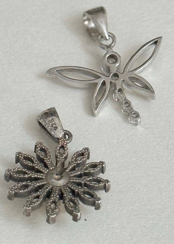 925 AYAR GÜMÜŞ PAPATYA YUSUFÇUK KOLYE - Görsel 4