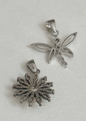 925 AYAR GÜMÜŞ PAPATYA YUSUFÇUK KOLYE - Görsel 3