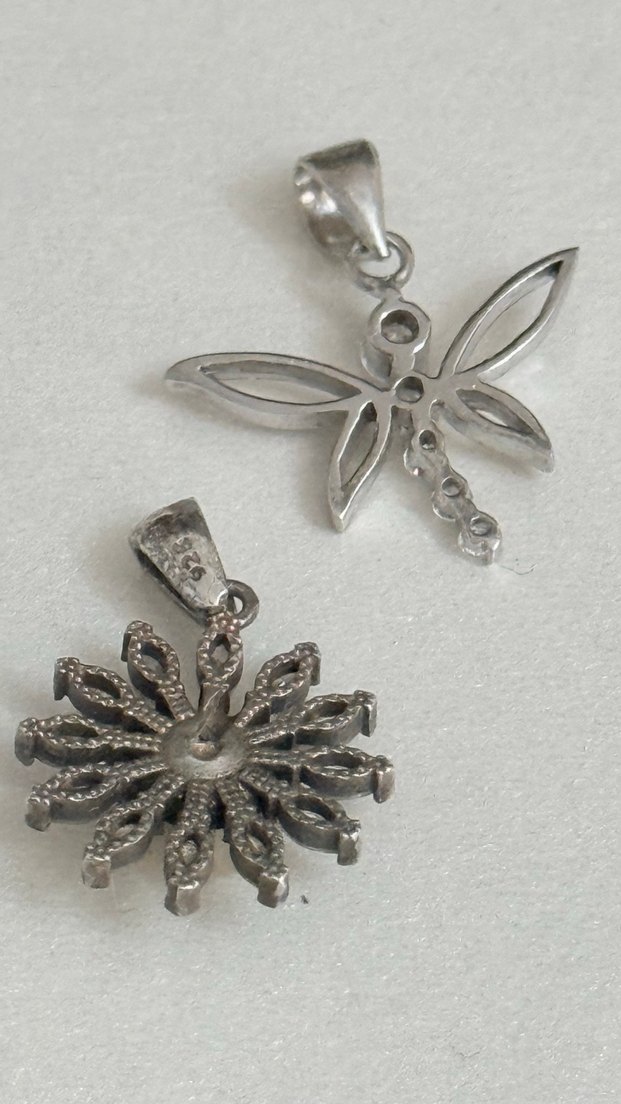 925 AYAR GÜMÜŞ PAPATYA YUSUFÇUK KOLYE - Görsel 4