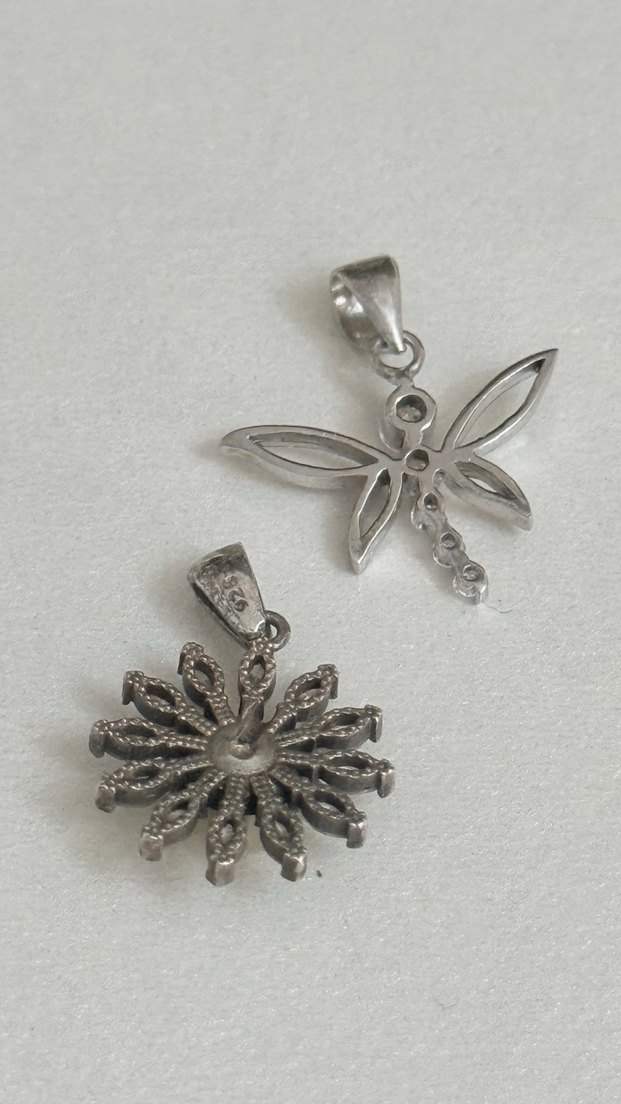 925 AYAR GÜMÜŞ PAPATYA YUSUFÇUK KOLYE - Görsel 3