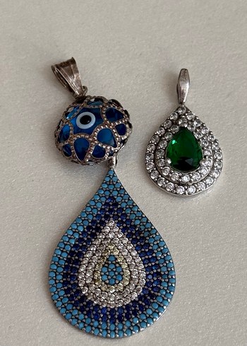 925 AYAR GÜMÜŞ 3 PARÇA KOLYE UCU - Görsel 3