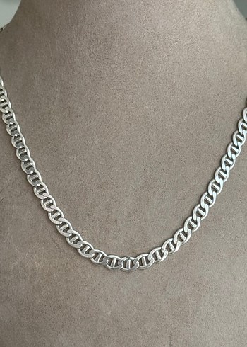 925 AYAR GÜMÜŞ BARLI MODEL KOLYE - Görsel 4