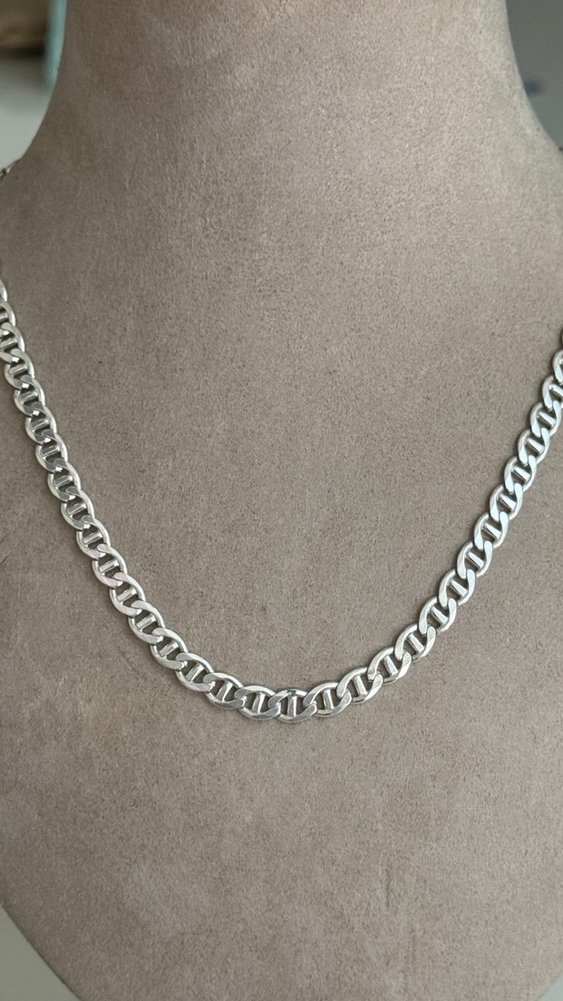 925 AYAR GÜMÜŞ BARLI MODEL KOLYE - Görsel 4