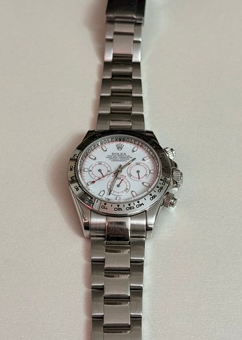 Rolex Erkek Klasik Beyaz Kadranlı Saat - Görsel 8