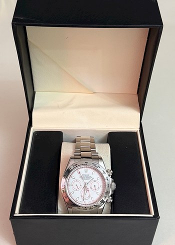 Rolex Erkek Klasik Beyaz Kadranlı Saat - Görsel 3