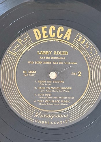Larry Adler Long Play 33'lük Plak - Görsel 5