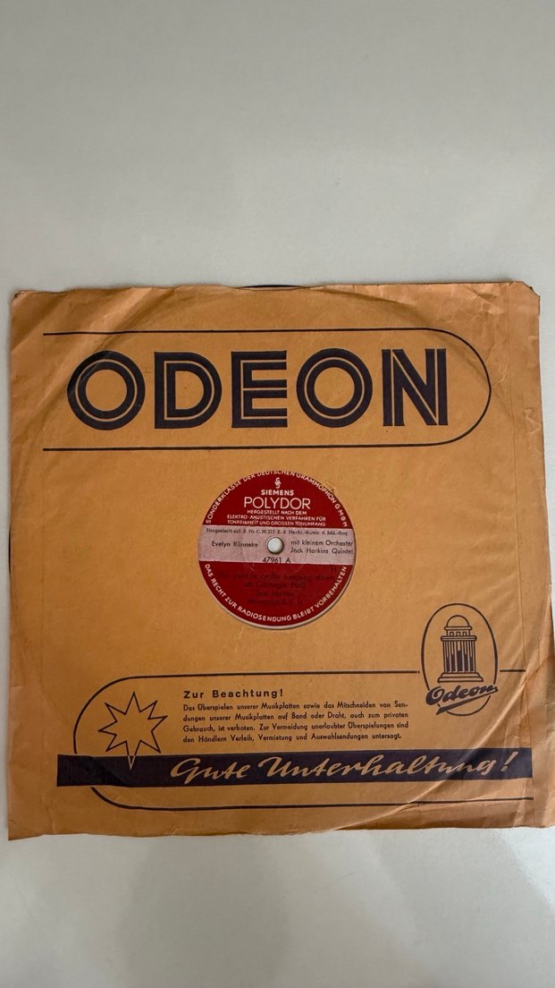 EVELYN KÜNNEKE 1940 BASKI TAŞ PLAK - Görsel 2