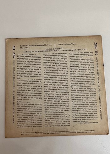 Liszt Méphisto Waltz ve Enesco Rapsodisi Albümü - Görsel 2