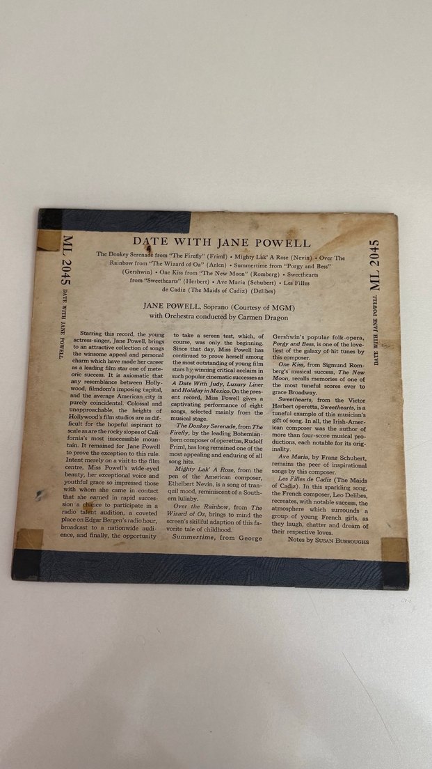 Jane Powell - Date With LP Albüm - Görsel 2