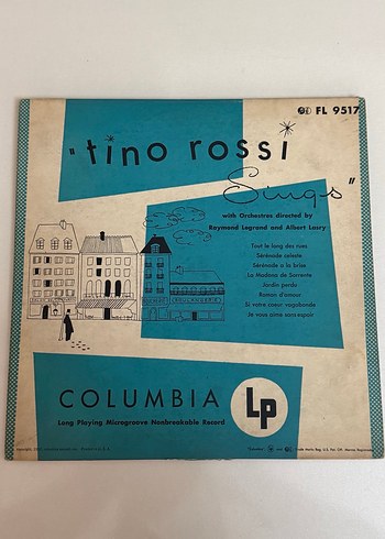 Tino Rossi Şarkılar Albümü - Columbia LP