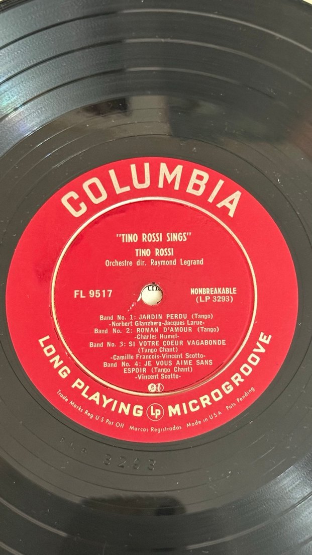Tino Rossi Şarkılar Albümü - Columbia LP - Görsel 5