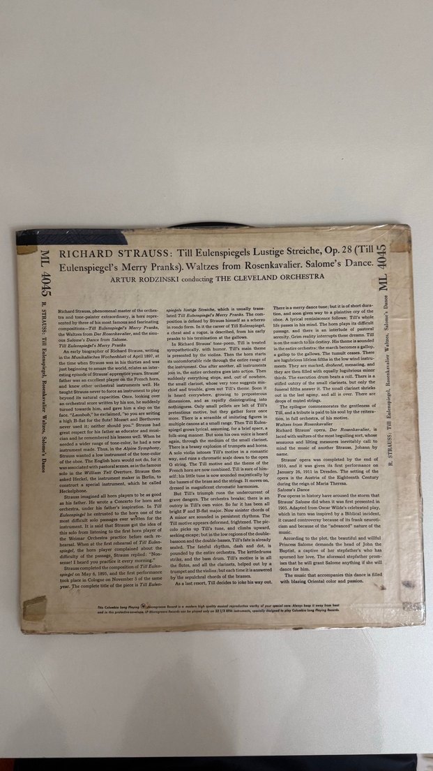 R. Strauss - Der Rosenkavalier & Diğerleri LP - Görsel 2