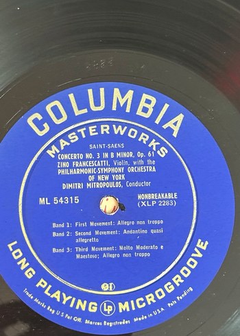 Francescatti ile Paganini ve Saint-Saëns Konçertoları LP - Görsel 5