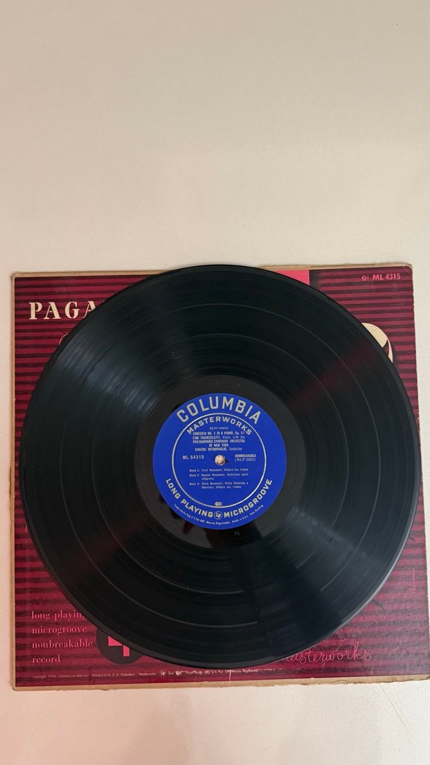 Francescatti ile Paganini ve Saint-Saëns Konçertoları LP - Görsel 4