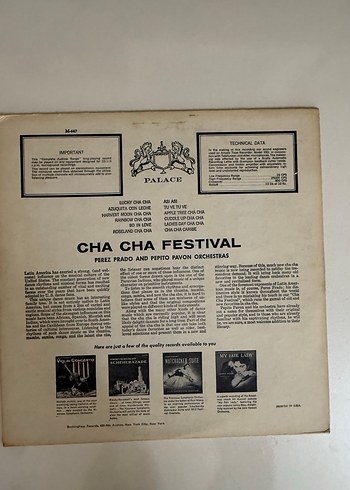 Cha-Cha Festival Albümü - Perez Prado - Görsel 2