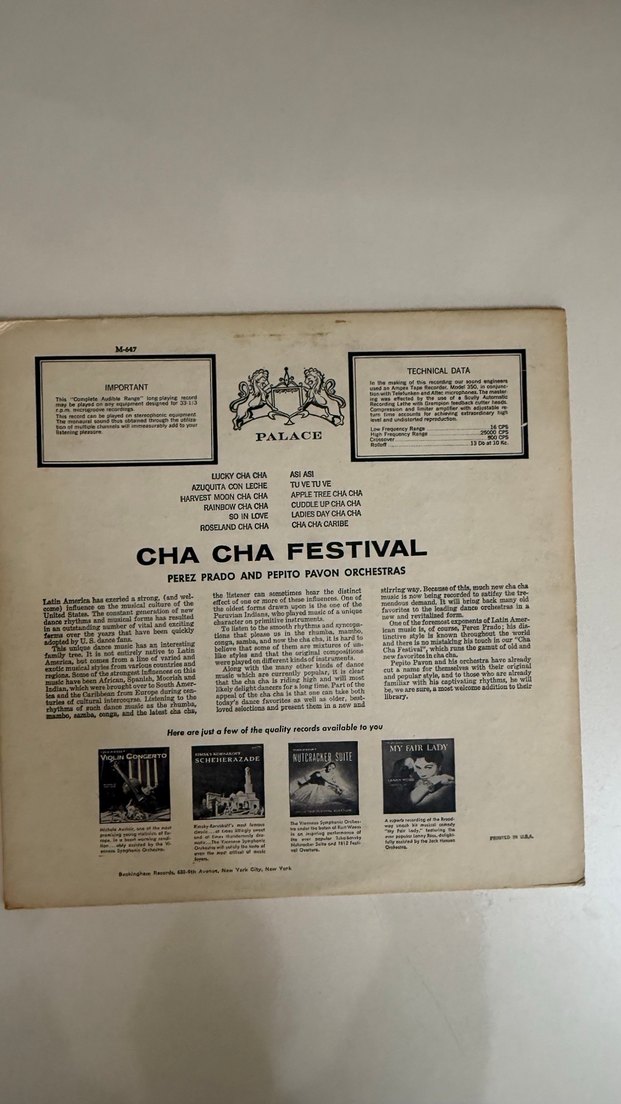 Cha-Cha Festival Albümü - Perez Prado - Görsel 2