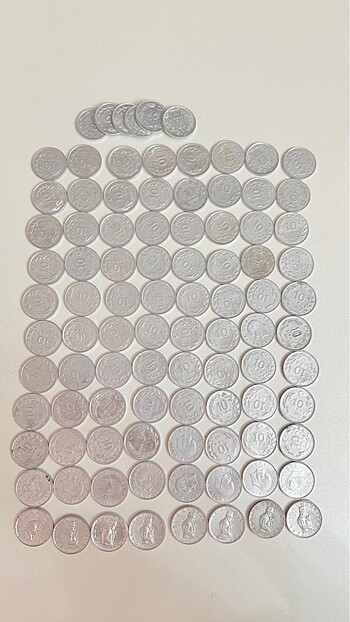115 ADET ALEMİNYUM 10 TÜRK ???????? LİRASI