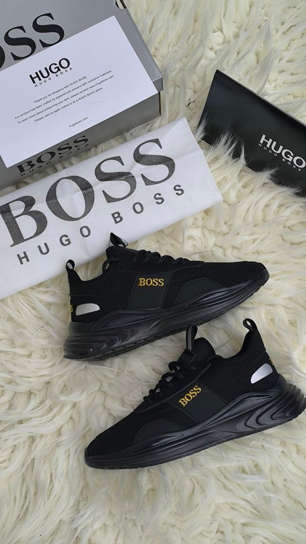 Hugo Boss Erkek Siyah Spor Sneakers - Görsel 4