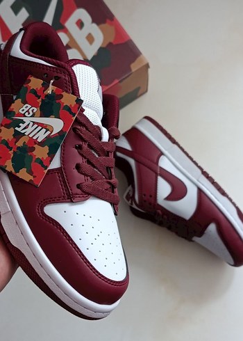 38 Beden bordo Renk Nike DUNK LOW Spor Ayakkabı
