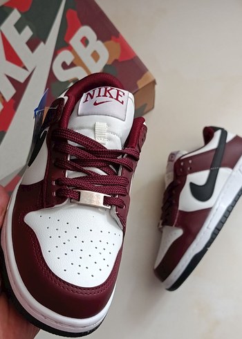 40 Beden bordo Renk Nike DUNK LOW Kadın Spor Ayakkabı