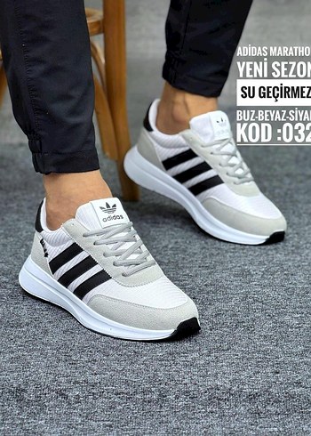 Adidas Erkek Beyaz Siyah Spor Ayakkabı
