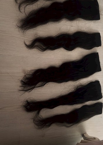 Dalgalı 50 cn düz fön 55 cm gerçek saç - Görsel 2