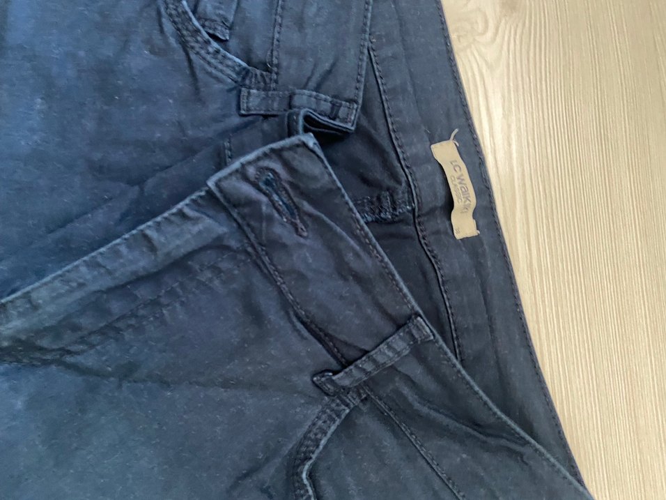 Kadın Lacivert Basic Denim Bermuda Şort - Görsel 2