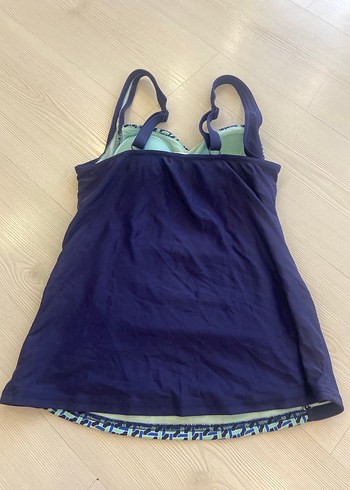 Lacivert Desenli Midi Kadın Mayo - Görsel 2