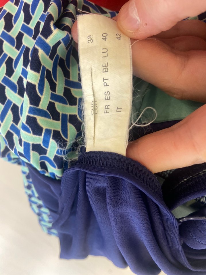 Lacivert Desenli Midi Kadın Mayo - Görsel 3