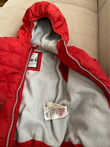 24-36 Ay Beden bordo Renk çocuk mont