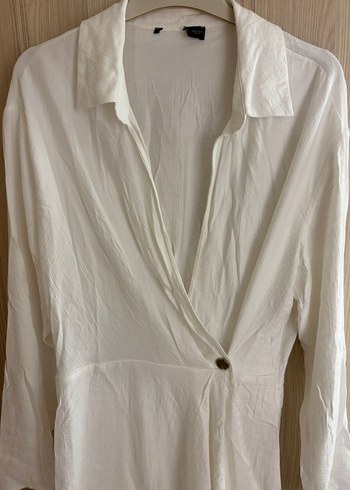 xl Beden beyaz Renk Zara beyaz gömlek elbise