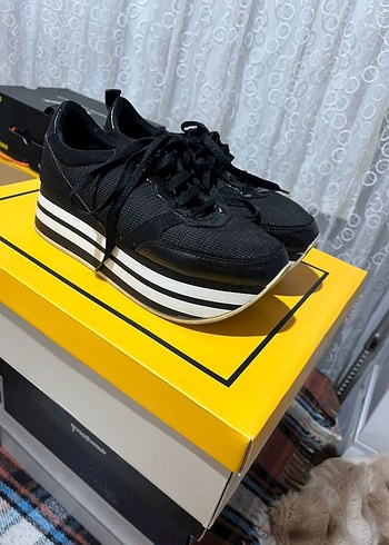 37 Beden siyah Renk Siyah Platform Topuklu Kadın Spor Ayakkabı