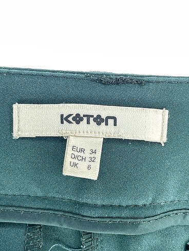 34 Beden yeşil Renk Koton Kumaş Pantolon %70 İndirimli.