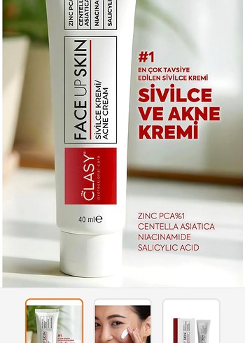 Clasy Sivilce ve Akne Kremi 40 ml