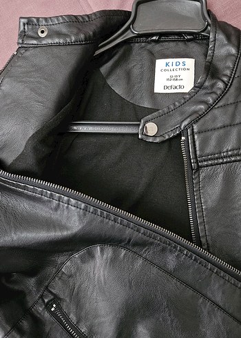 Erkek Çocuk Taş Gibi Deri Ceket - Görsel 4