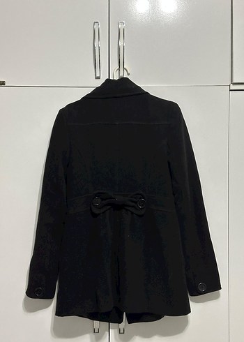 Siyah Çift Düğmeli Kaban - Görsel 2