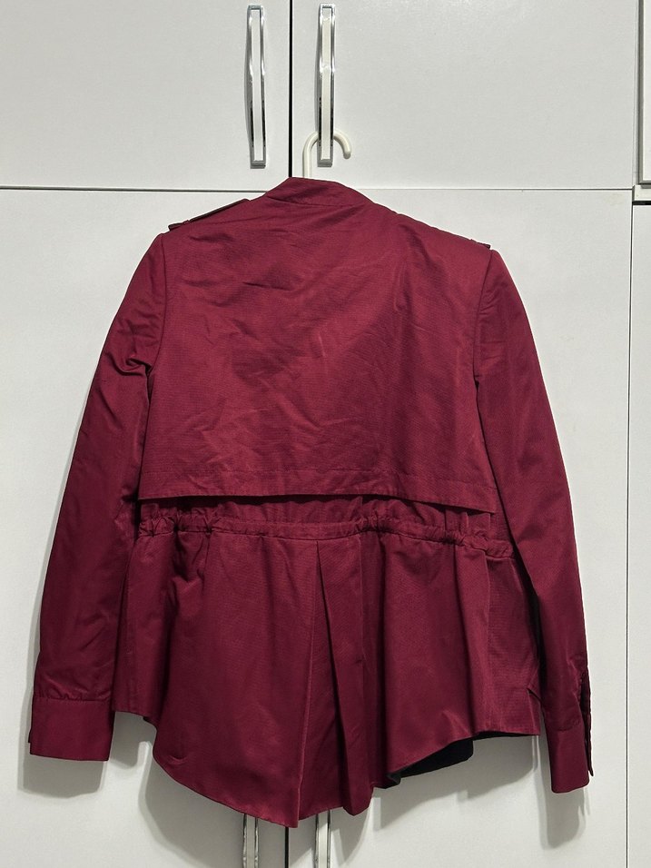 Bordo Düğmeli Kadın Ceket - Görsel 2