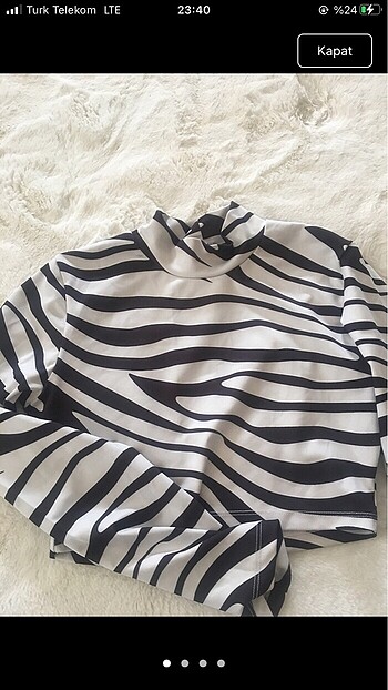 Bershka Zebra desen büstiyer