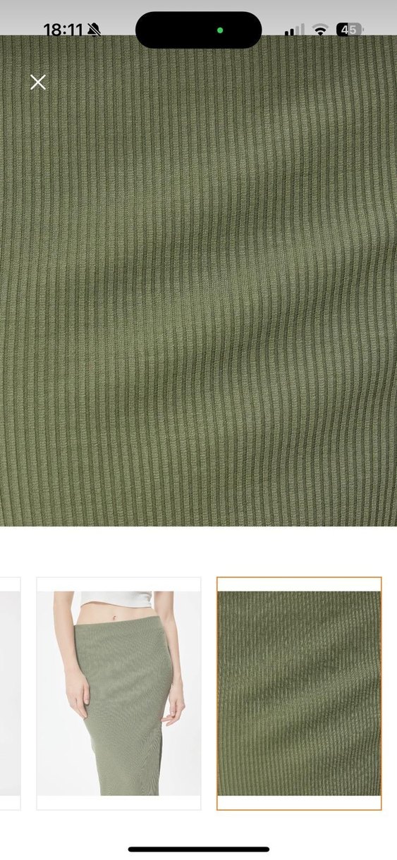 Yeşil likralı yırtmaçlı etek - Görsel 5