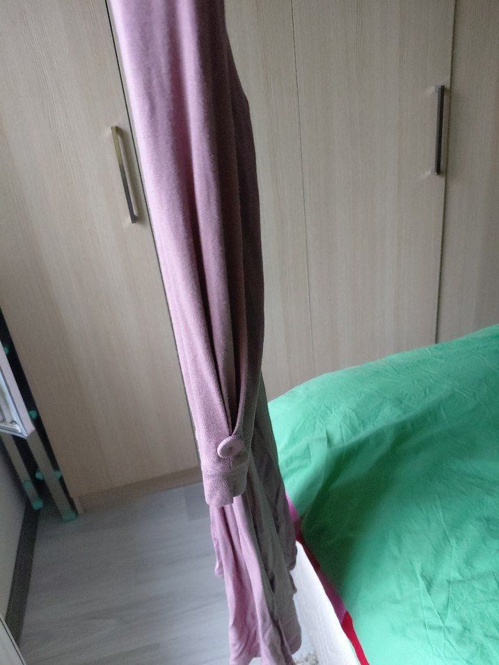 Pudra Pembe V Yaka elbise - Görsel 3