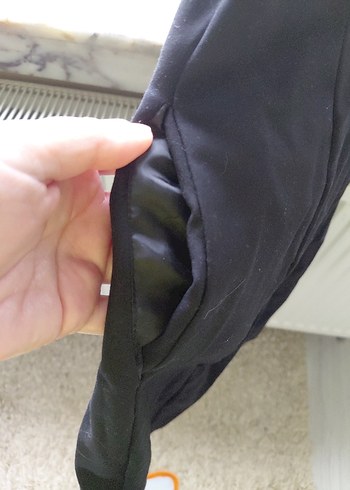 Siyah V Yaka Drapeli Hamile Tişörtü - Görsel 2