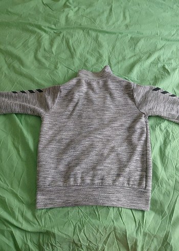 Erkek Gri Fermuarlı Sweatshirt - Görsel 3