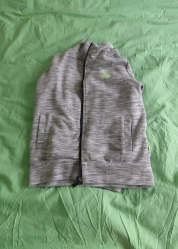 Erkek Gri Fermuarlı Sweatshirt - Görsel 4