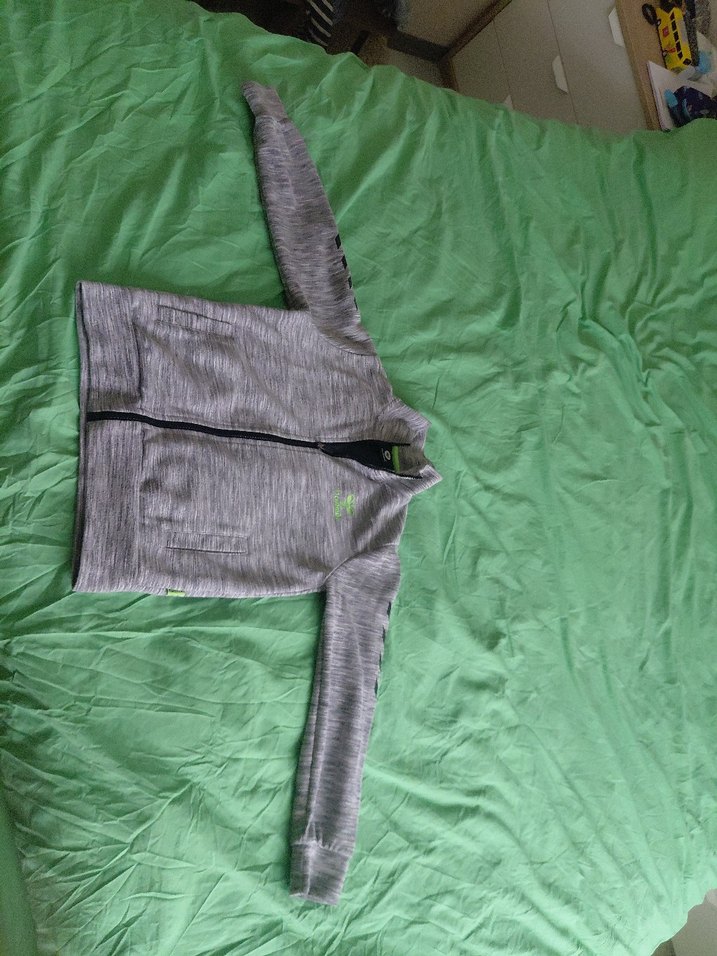 Erkek Gri Fermuarlı Sweatshirt - Görsel 2