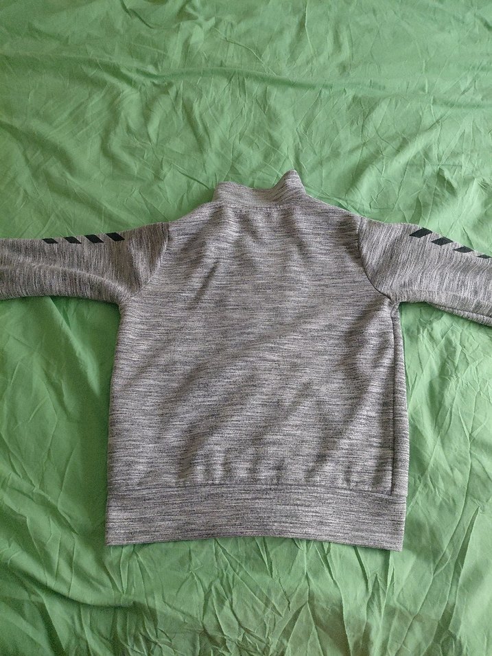 Erkek Gri Fermuarlı Sweatshirt - Görsel 3