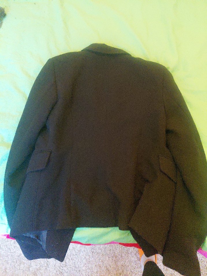 Düğmeli lacivert Kadın Blazer Ceket - Görsel 2