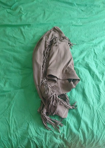 Kadın Bej Süet Püsküllü Ceket - Görsel 7